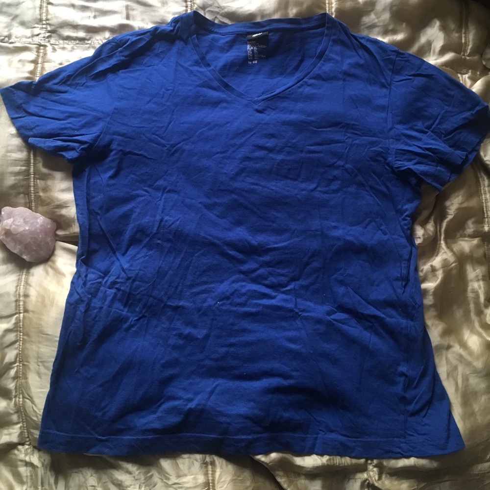 h&m men’s basic blue tee shirt